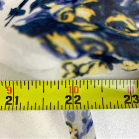 Joie White Floral 3/4 Sleeve Blouse Small - Picture 7 of 11